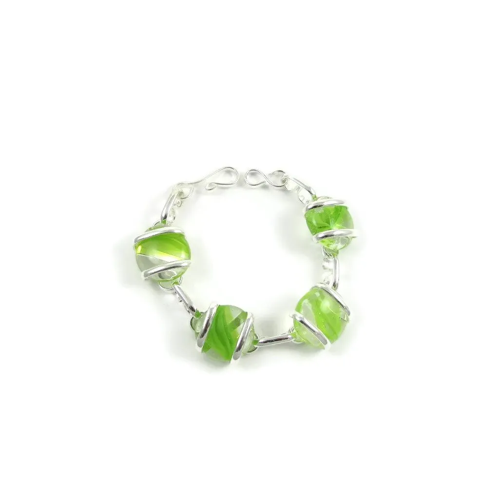 Parallel Bracelet - Green Stripe