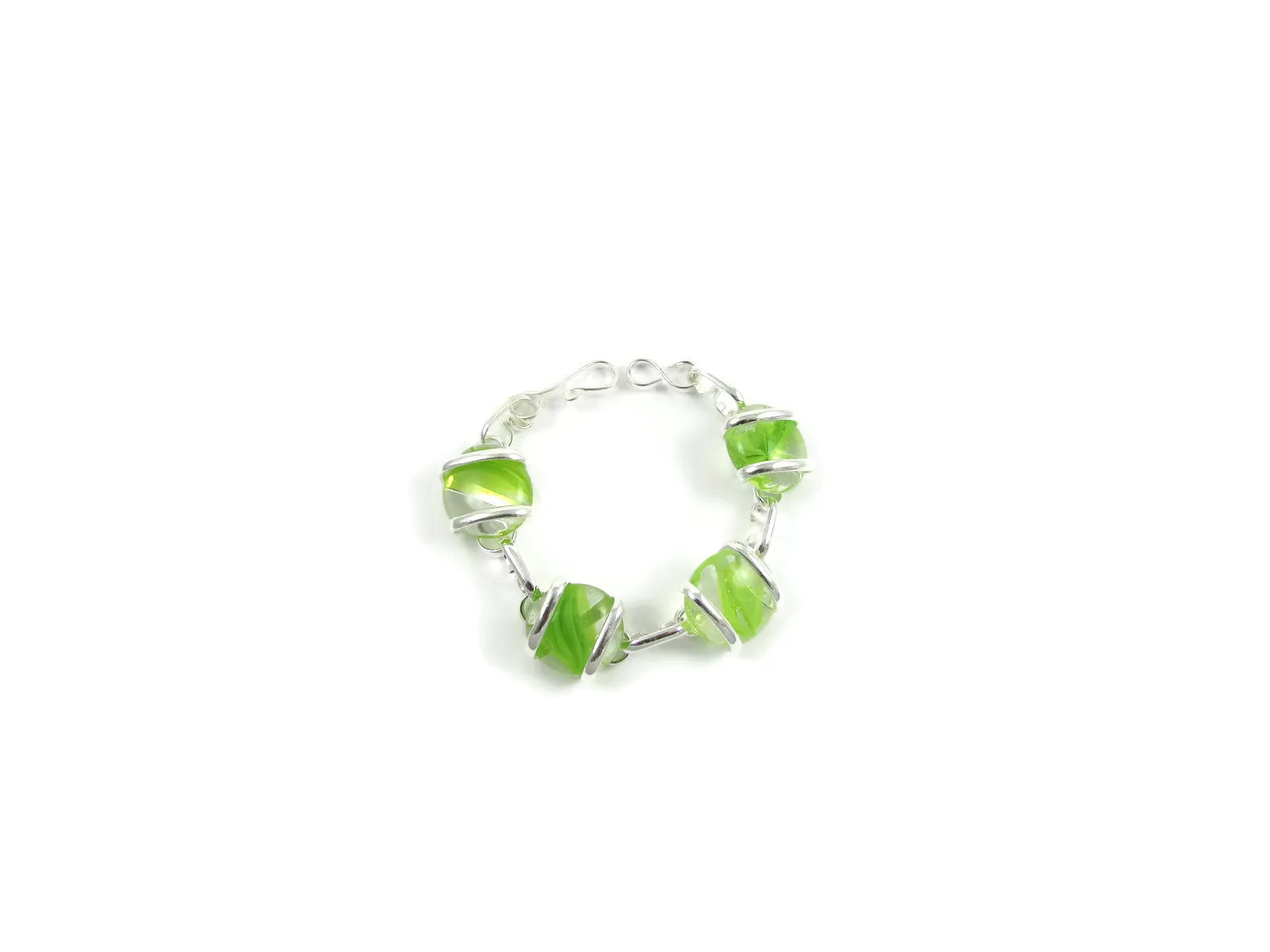 Parallel Bracelet - Green Stripe