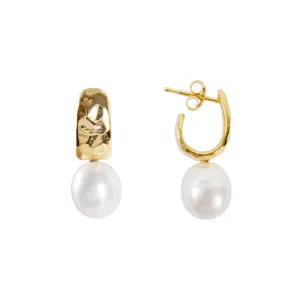 PEARL BEATEN DOLCE HOOPS - GOLD