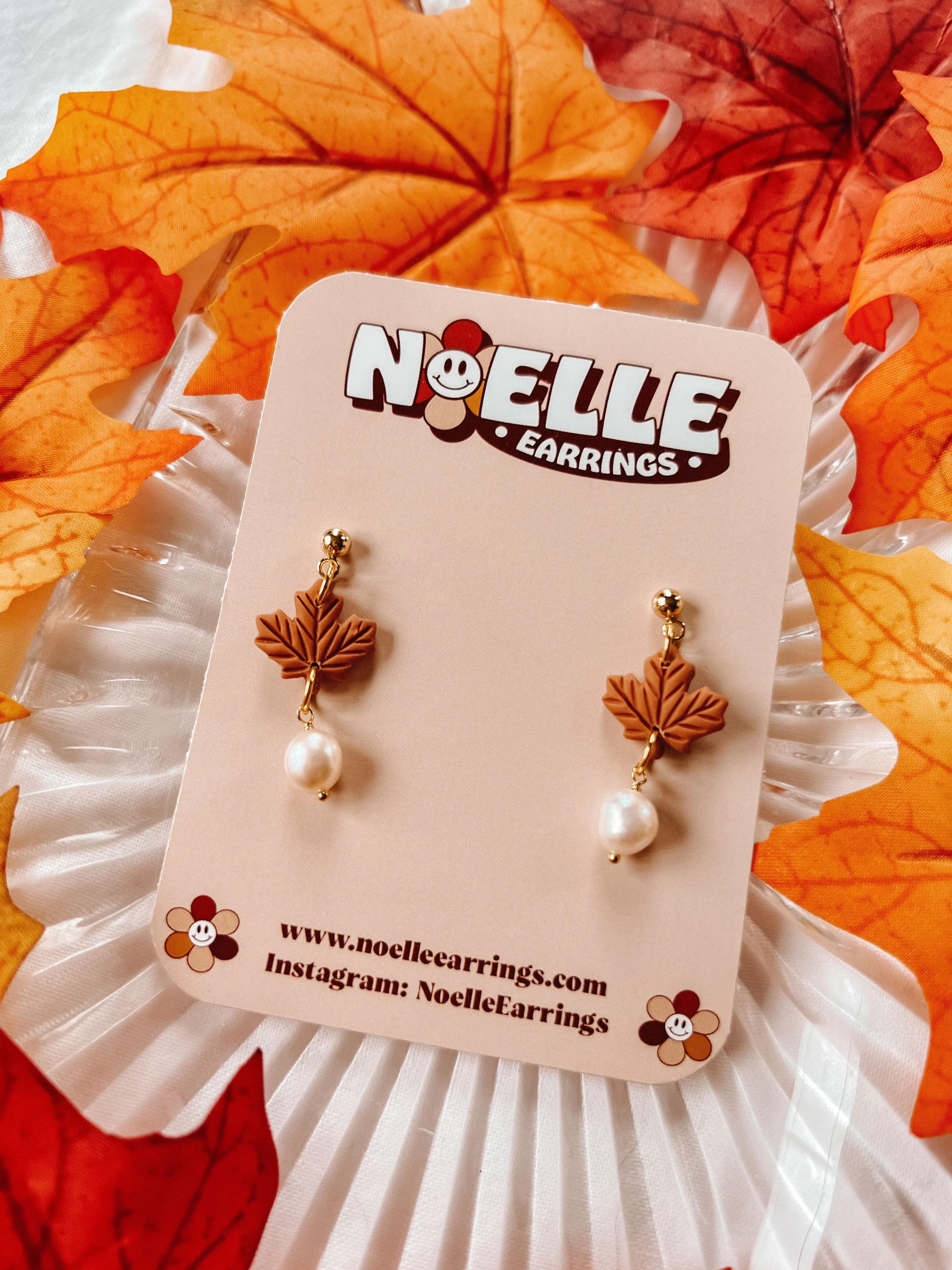 Pearl Leaf Dangles