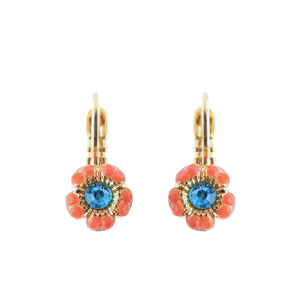 Petite Petunia Leverback Earrings in "Rainbow Sherbet" *Custom*