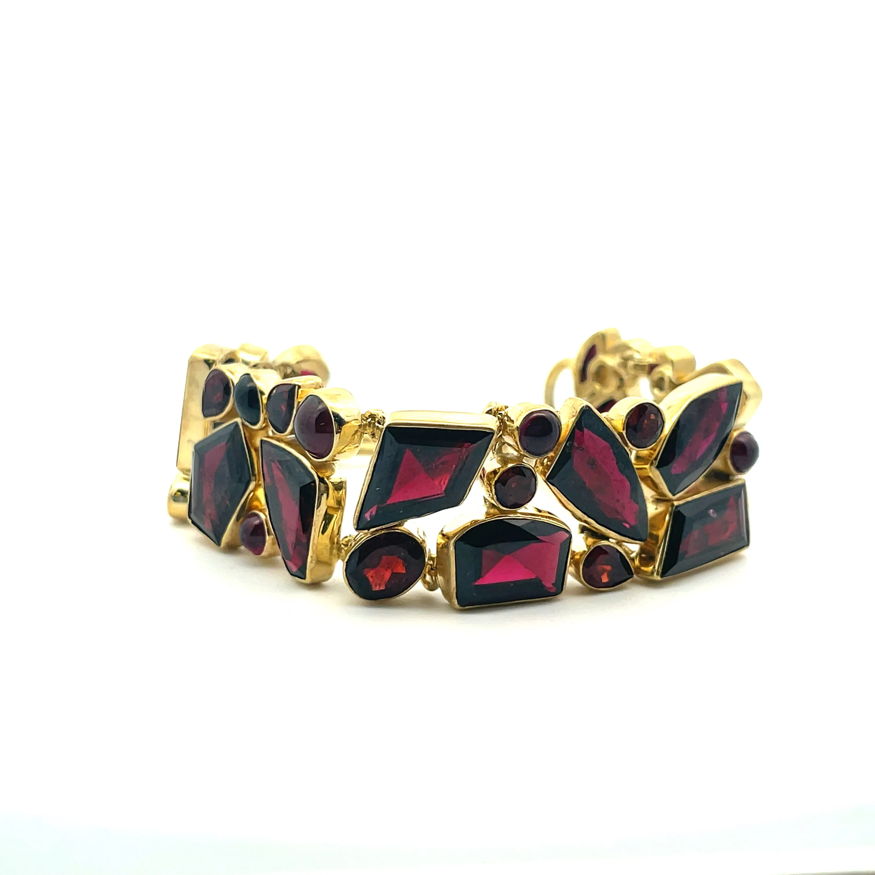 Poppy Garnet Bracelet, Gold Vermeil