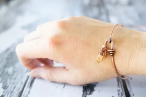 Raw topaz bracelet | topaz bangle