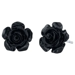 RockLove Jewelry XV Black Rose Earrings