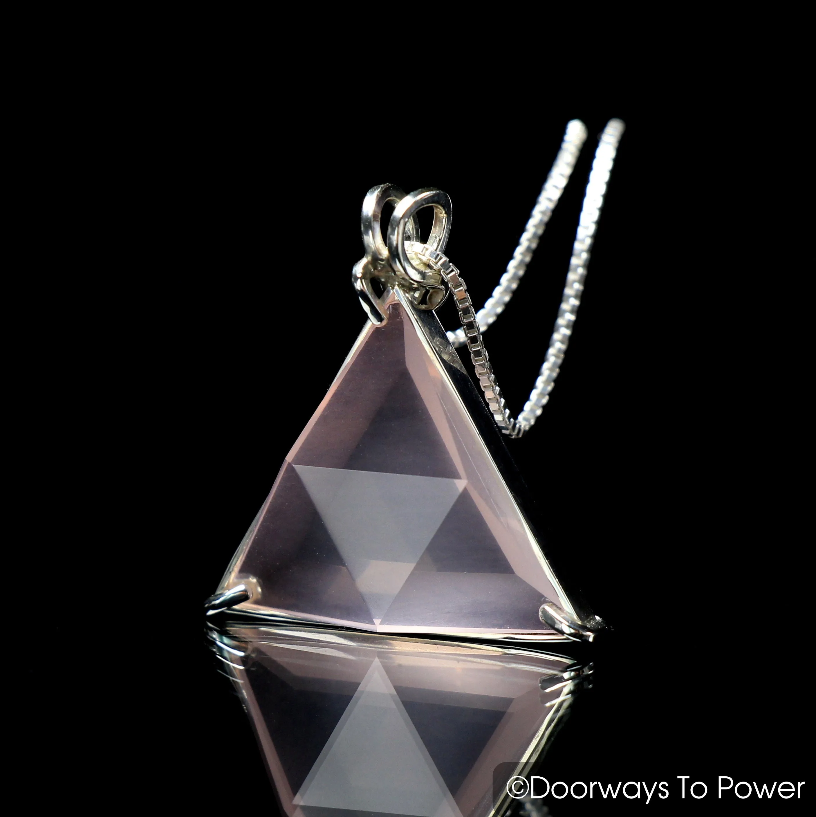 Rose Quartz Star of David Vogel Crystal Pendant