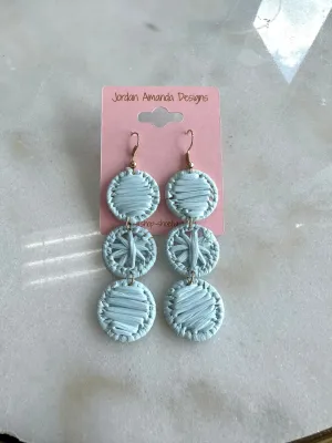 Round Raffia Dangle Earring