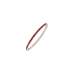 Ruby Eternity Bangle : 14K White Gold - 2.00 CT TGW