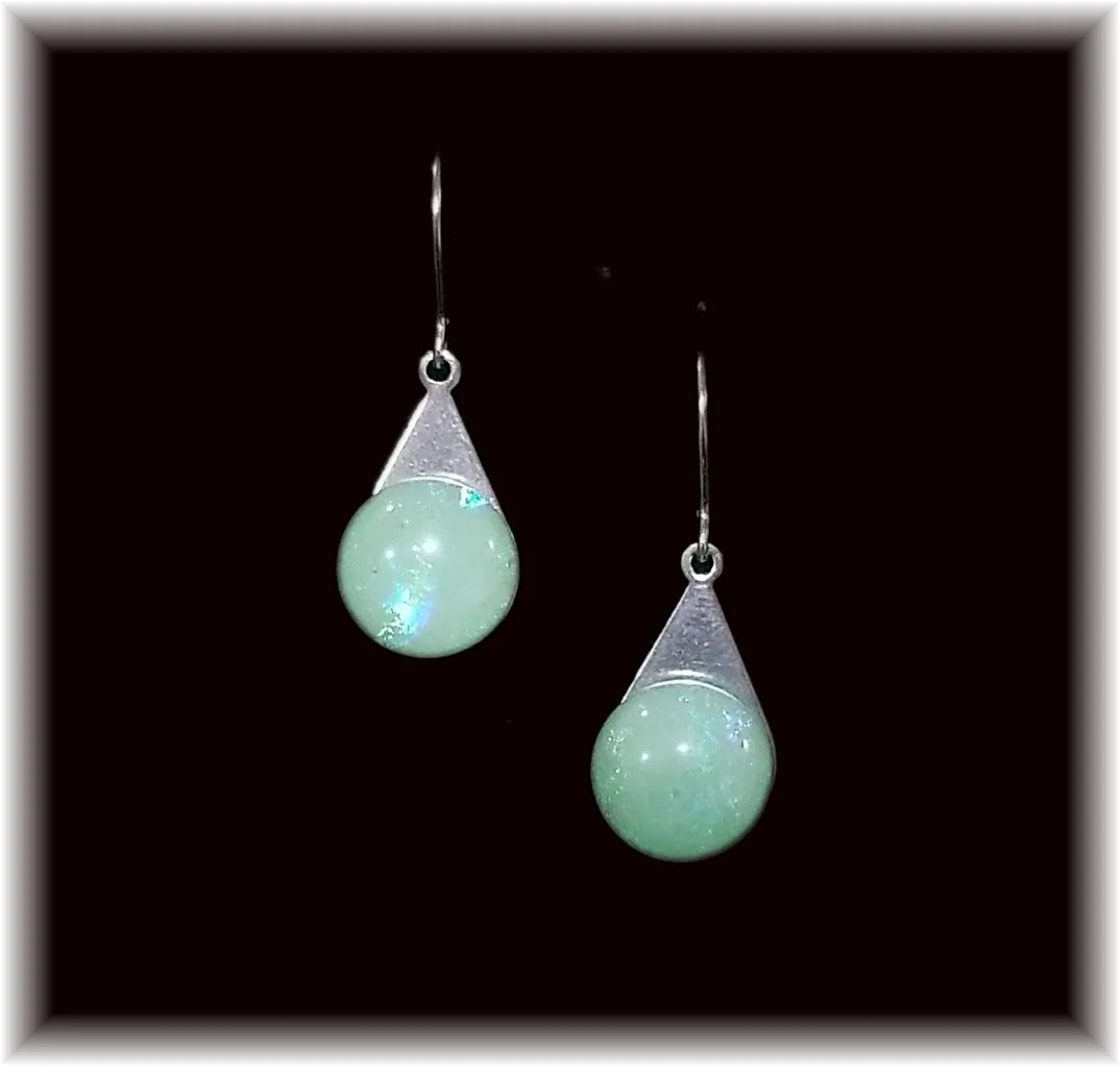 Seafoam Stainless Teardrop Earring