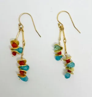 Signature Aqua Appatite with Coral Earrings