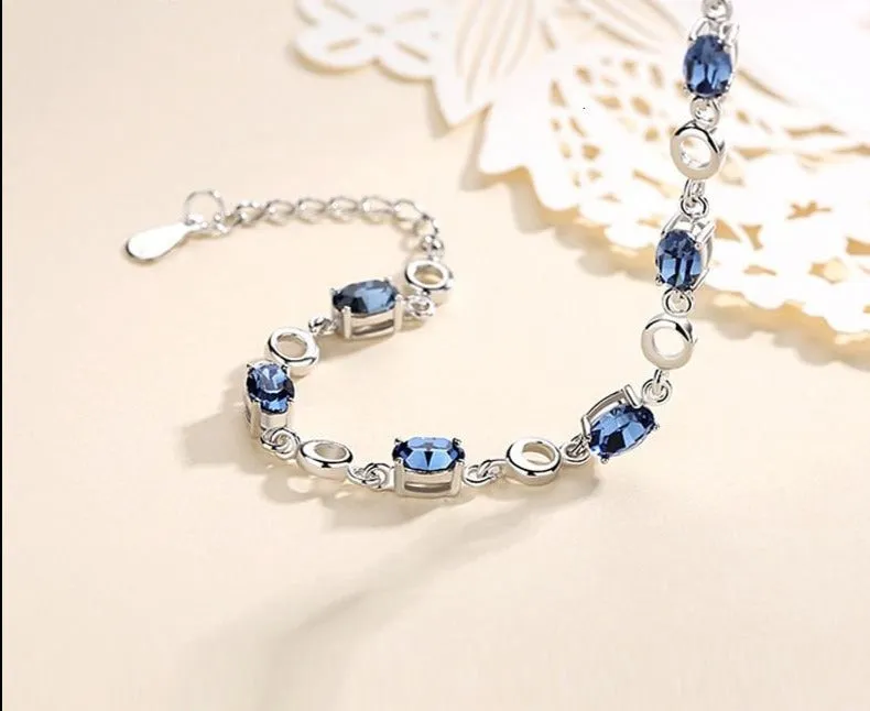 Silver 925 Jewelry Topaz Bracelets For Female