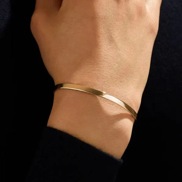 Skinny Cuff Bracelet for Women - Personalized Gold Filled Bangle