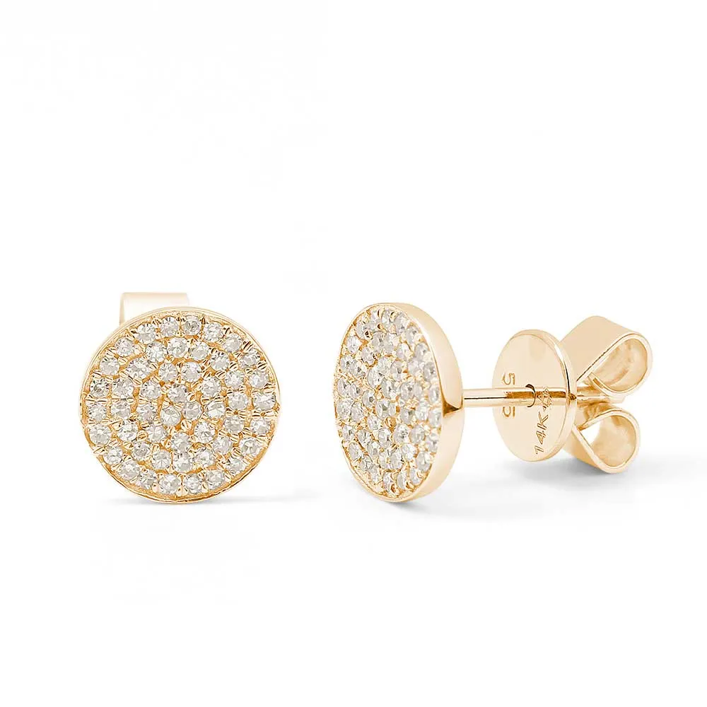 STACIA ROUND PAVÉ STUD EARRINGS