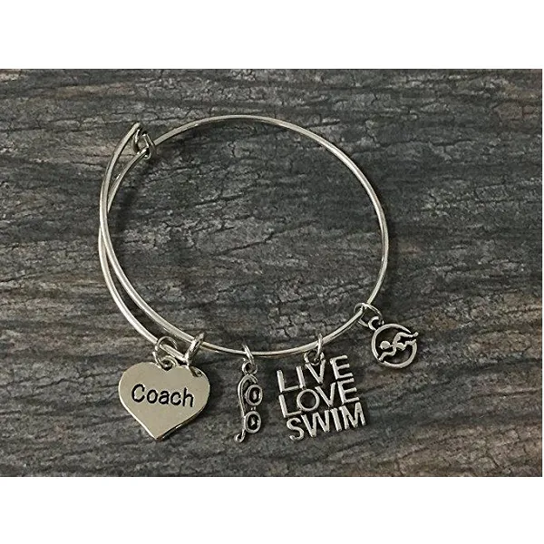 Swim Coach Bangle Bracelet