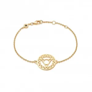 Throat Chakra Chain 18ct Gold Plated Bracelet CHKBR1005