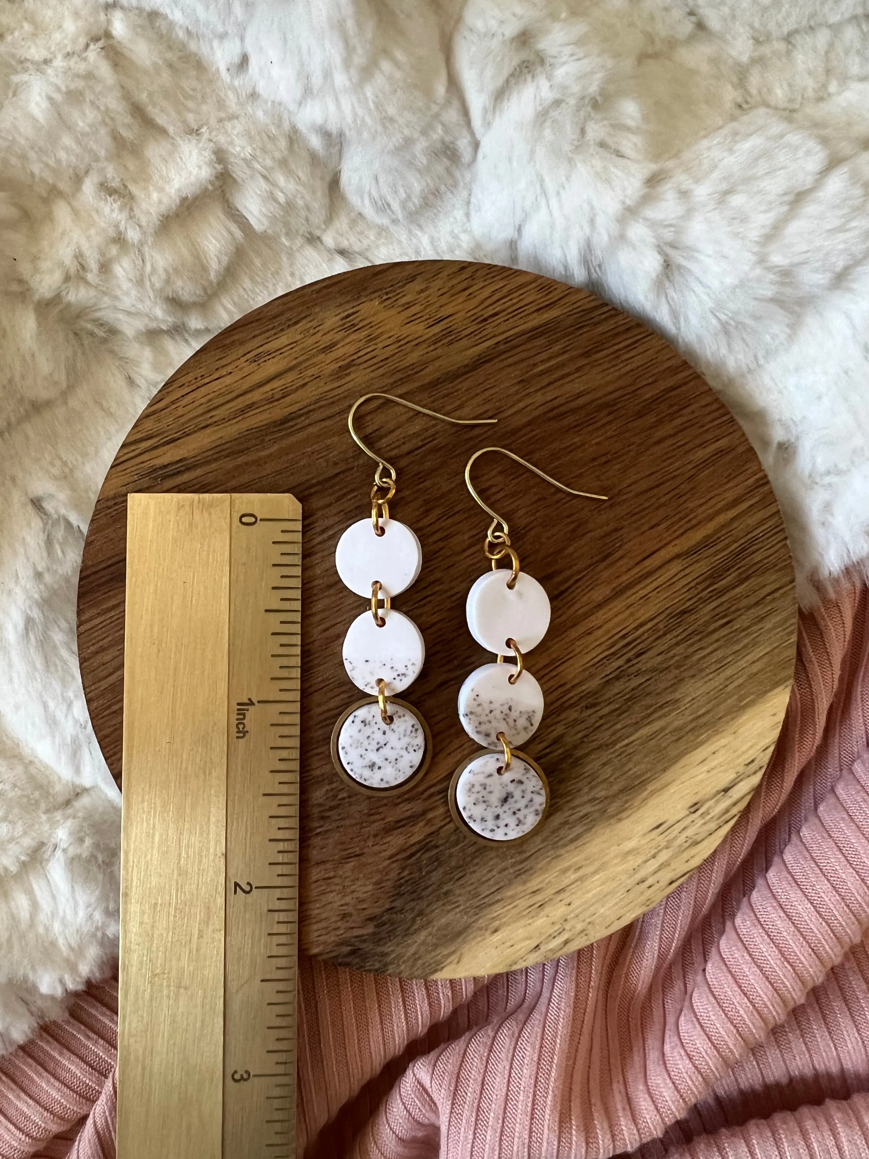 Triple Drop Sandstone Earrings