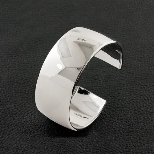 Wide Sterling Silver Cuff Bracelet