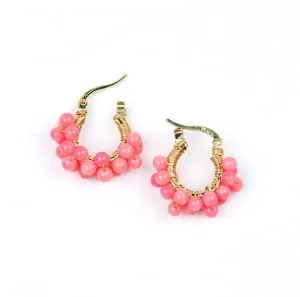 Wired Corals Hoops