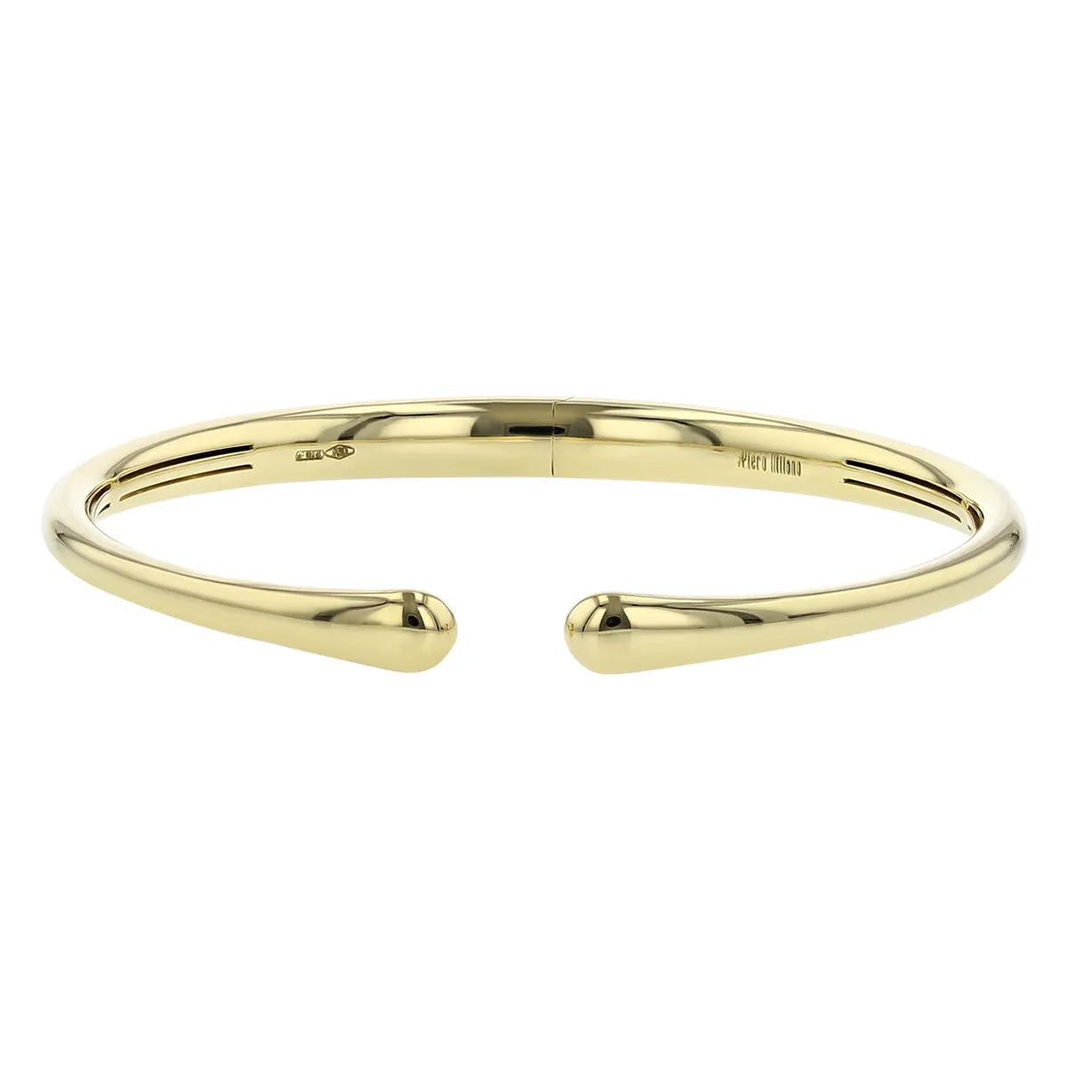 Yellow Gold Hinged Cuff Bracelet